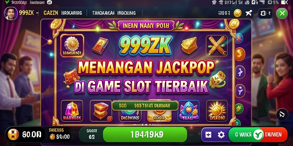 Tampilan permainan Slot yang mengasyikkan dalam 999ZK.