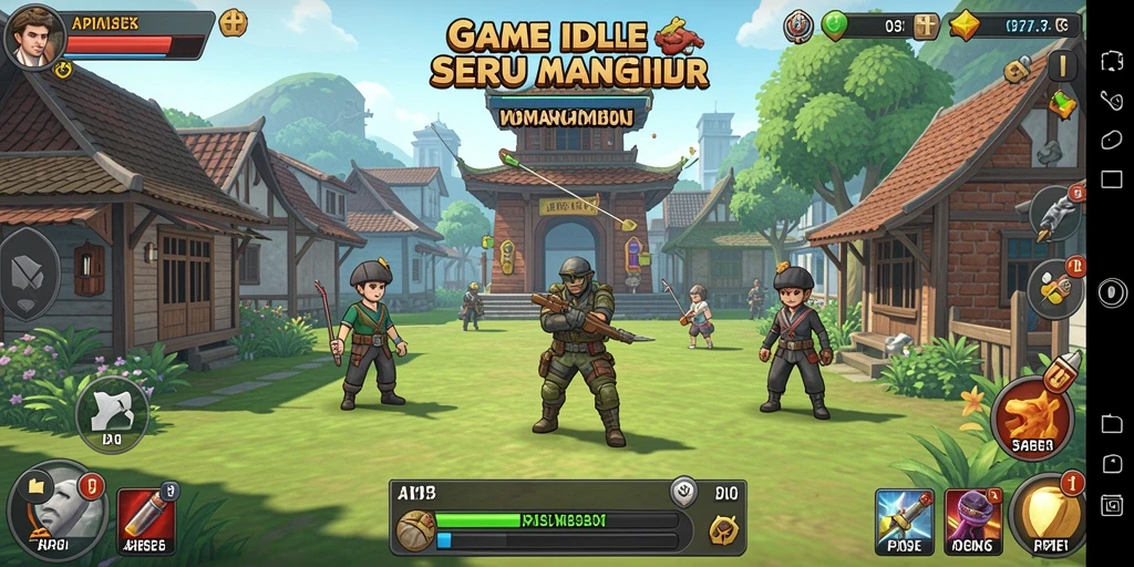 Tangkapan layar utama menampilkan momen seru gameplay Idle.