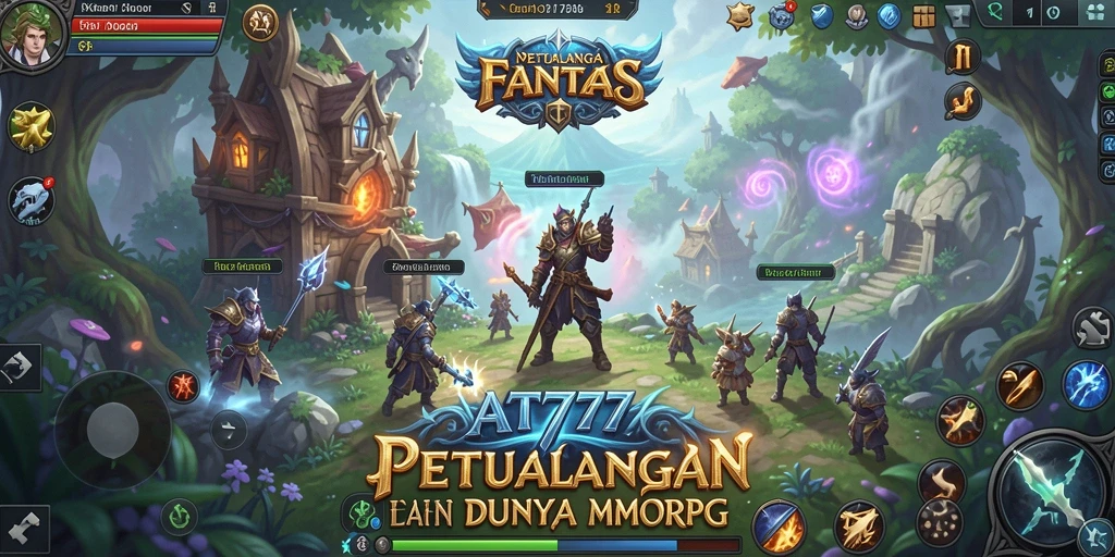 Screenshot AT777 menampilkan aksi seru dalam pertempuran MMORPG.