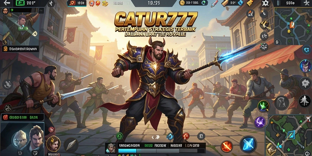 Screenshot gameplay CATUR777 menampilkan aksi pertempuran yang dramatis dan mendebarkan.