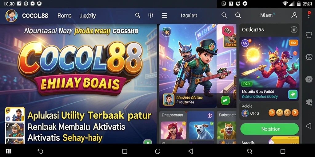 Tampilan antarmuka COCOL88 yang menarik dan mudah digunakan.