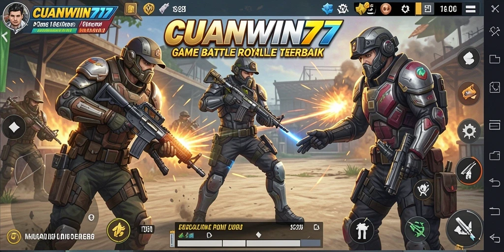 Gameplay seru di CUANWIN77 dengan aksi Battle Royale.