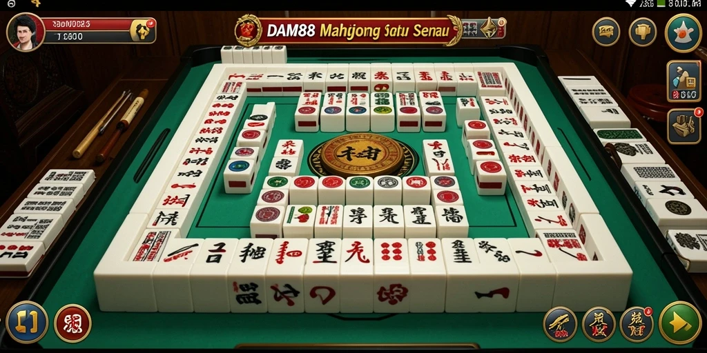 Tampilan gameplay menarik dari game Mahjong DAM88.