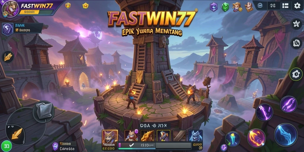 Tampilan seru dari gameplay FASTWIN77 yang penuh aksi Tower Defense.