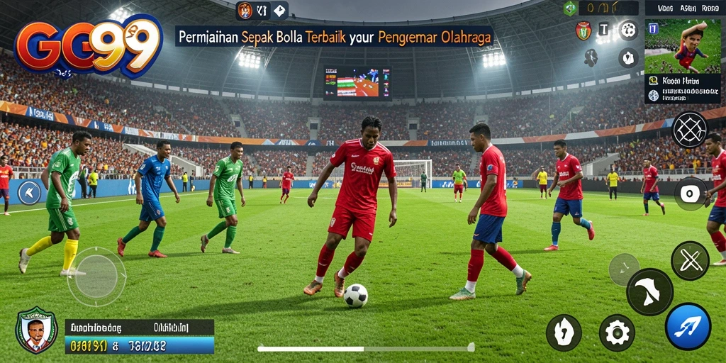 Tampilan screenshot gameplay GG99 yang menunjukkan aksi seru di lapangan.