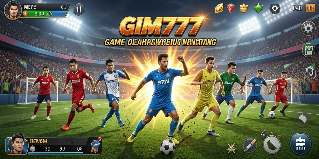 Screenshot utama GIM777 menampilkan aksi seru dalam pertandingan olahraga.