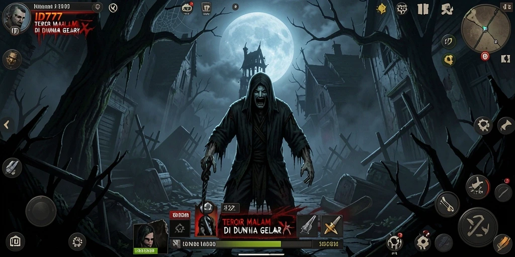 Screenshot menampilkan momen mendebarkan dalam gameplay ID777.