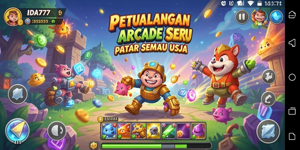 Tampilan gameplay <strong>IDA777</strong> yang dinamis dan penuh warna.