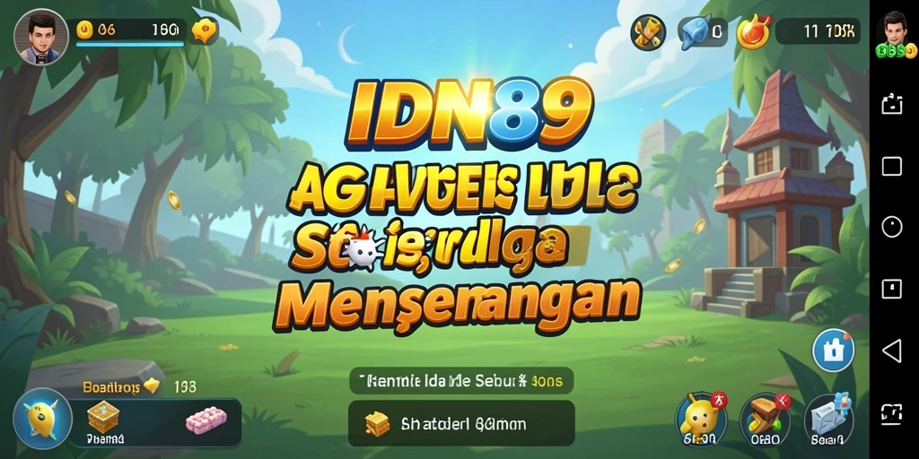 Tampilan layar permainan IDN89 menunjukkan karakter yang sedang beraksi dalam gameplay Idle.