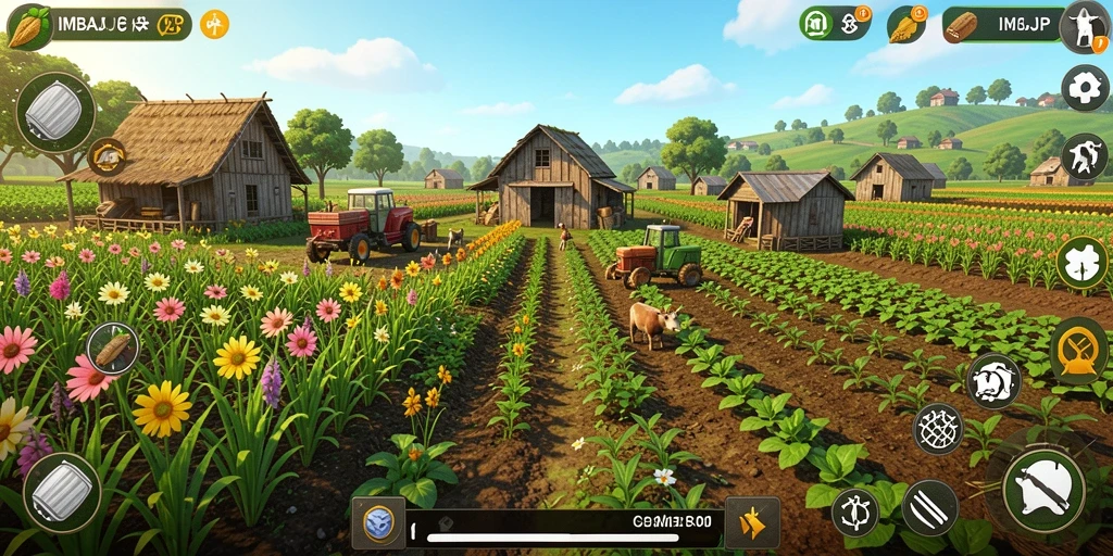 Tampilan screenshot utama IMBAJP yang menampilkan kegiatan bertani.