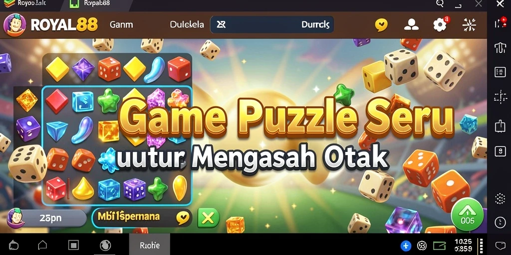 Tampilan menarik gameplay ROYAL88 saat menyelesaikan teka-teki.