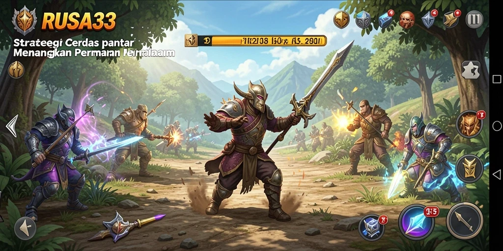Screeenshot RUSA33 menampilkan aksi strategi yang intens dan grafis yang menawan.