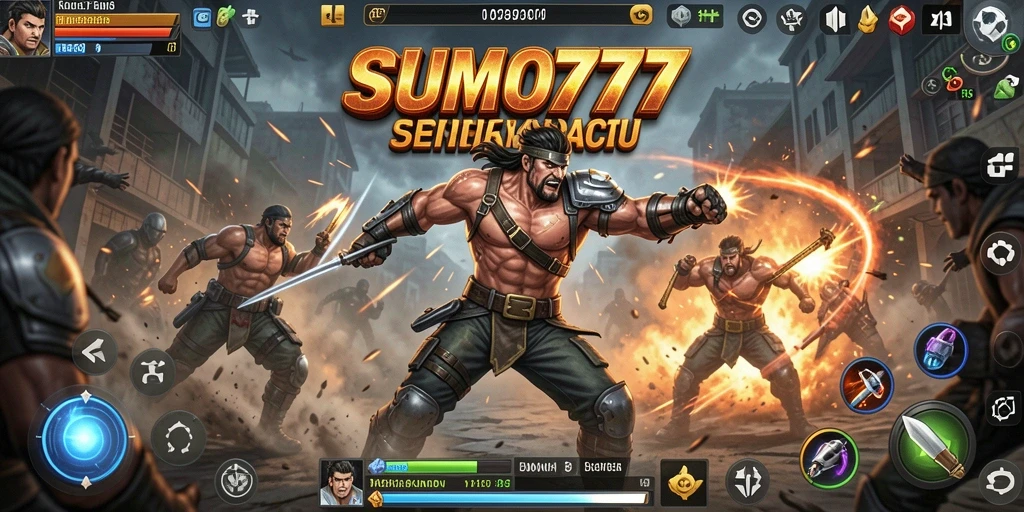 Gameplay mendebarkan di arena pertarungan aksi.