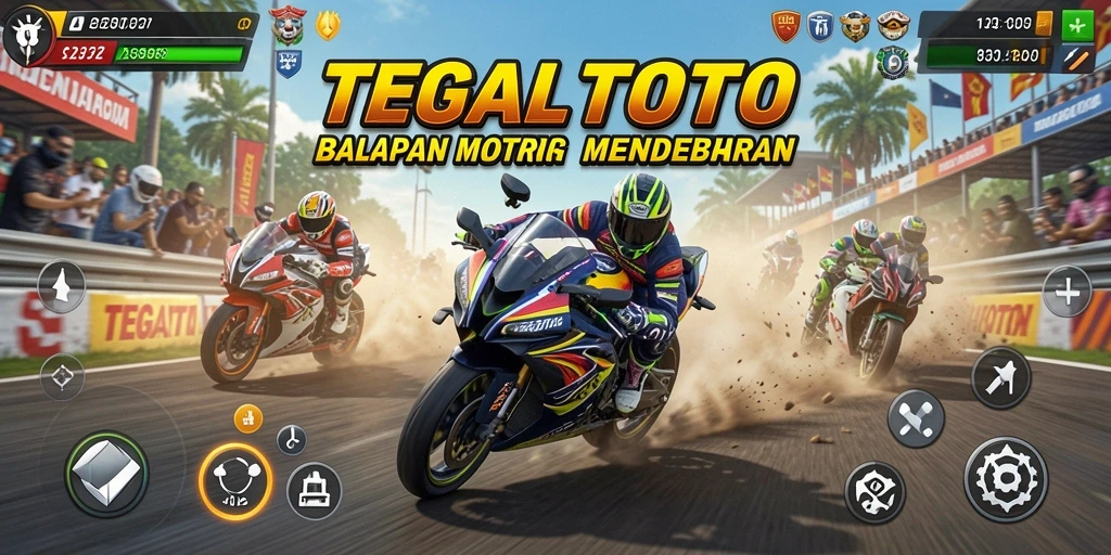 Gameplay seru dengan aksi balapan motor yang mendebarkan.