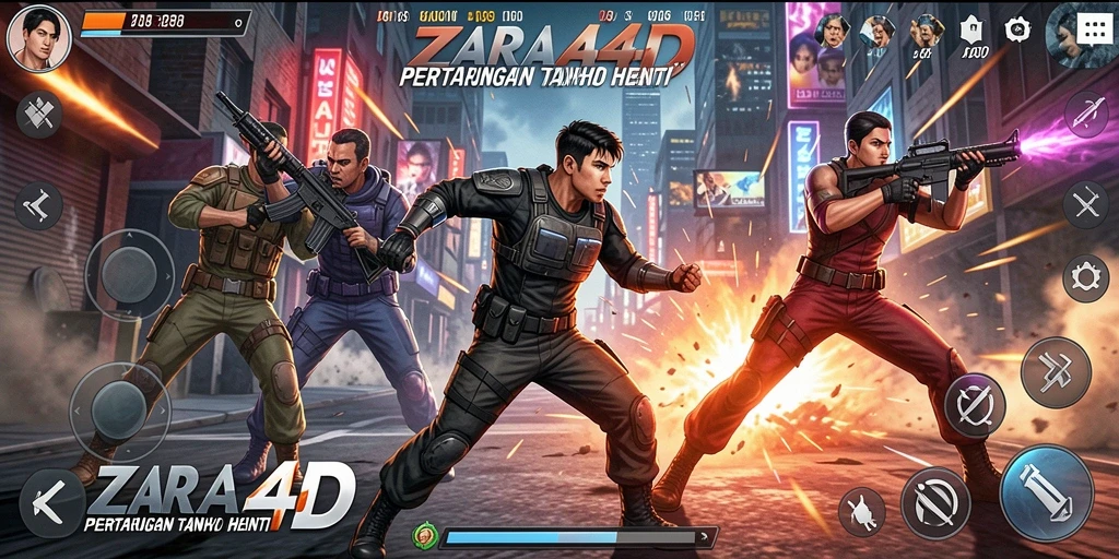 Screenshot ZARA4D menunjukkan aksi pertarungan yang intens.